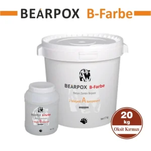 BearPOX B Farbe epoksi zemin boyası 20 kg Set Kırmızı