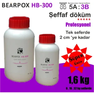 BearPOX HB 300 Hobi ve Sanatsal epoksi reçine 1600 g Set