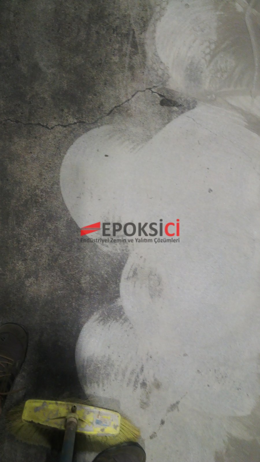 Prima deri fabrikası – taşlama öncesi ve sonrası beton yüzey